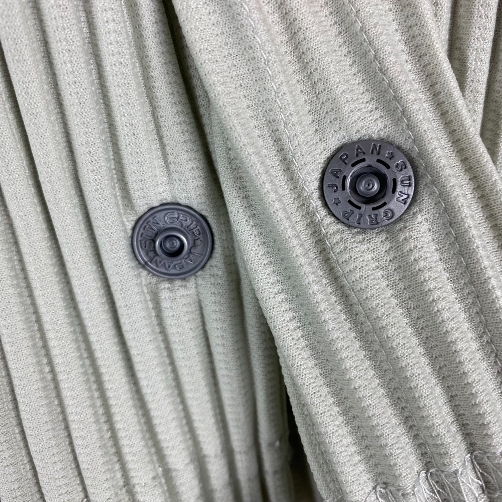 Issey Miyake Homme Plisse Pleated MC March Shirt Jacket Mens 2 frosty gray snap - Picture 12 of 16